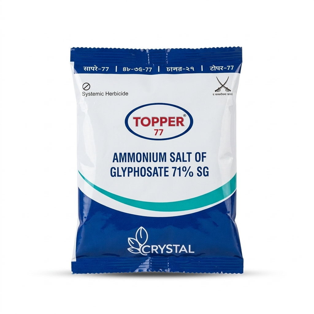 Crystal Topper 77 - Ammonium Salt of Glyphosate 71% SG Systemic Herbicide