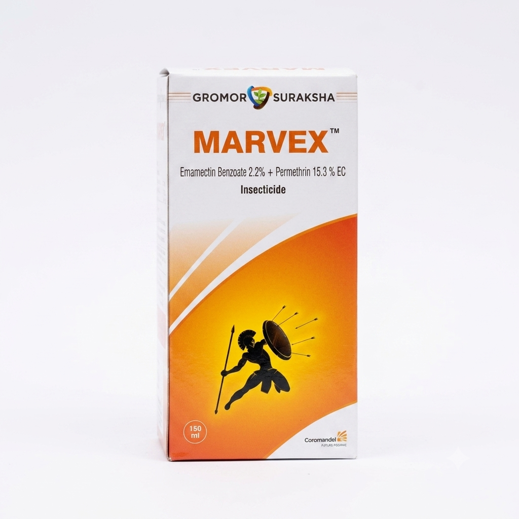 Coromandel Gromor Suraksha Marvex Insecticide | Emamectin Benzoate 2.2% + Permethrin 15.3% EC